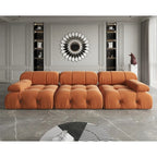Modułowa sofa 3-osobowa z aksamitu z możliwością zmiany układu