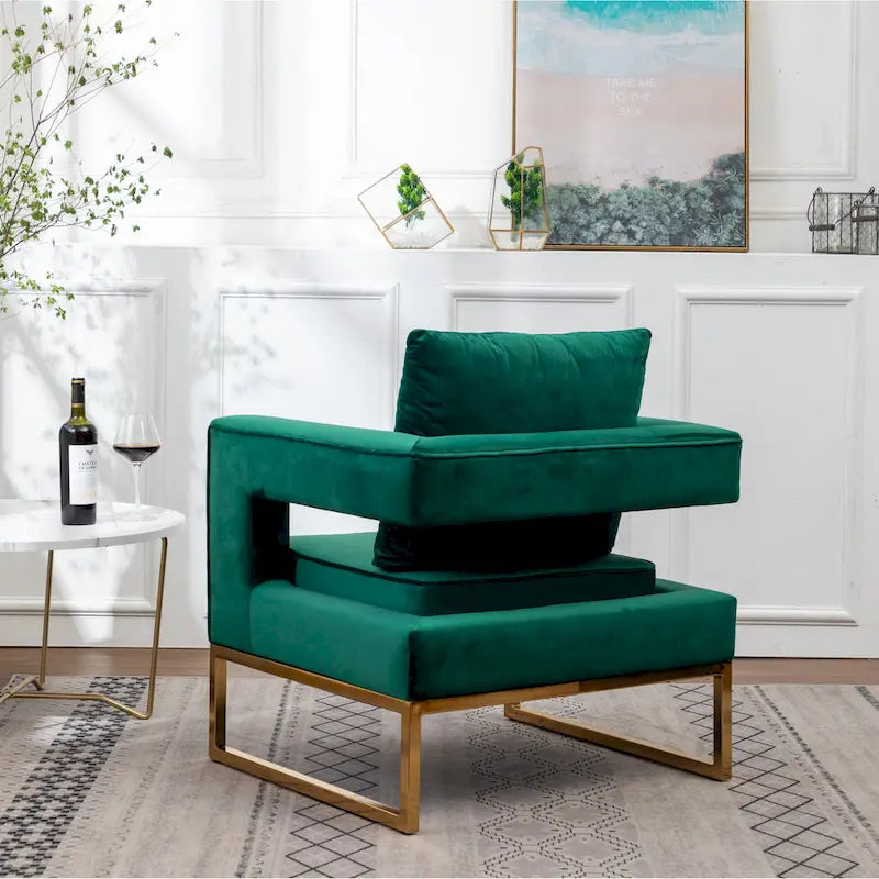 Nowoczesny tapicerowany fotel akcentowy Roundhill Furniture Lenola
