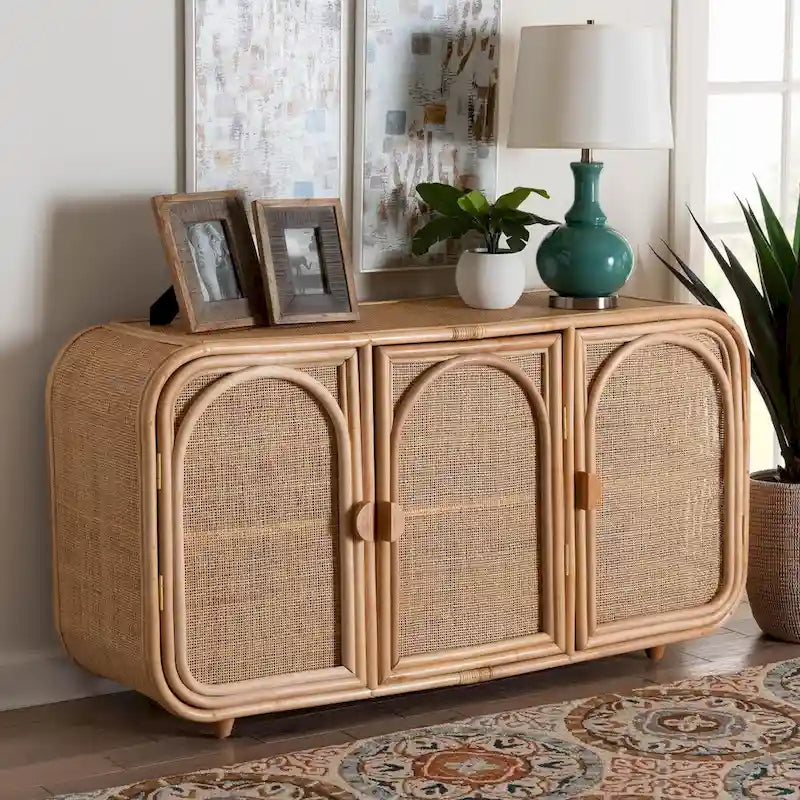 Szafka z 3 drzwiami Evania Bohemian Natural Rattan