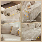 Nowoczesna tapicerowana sofa typu chaise longue z poduszkami do salonu