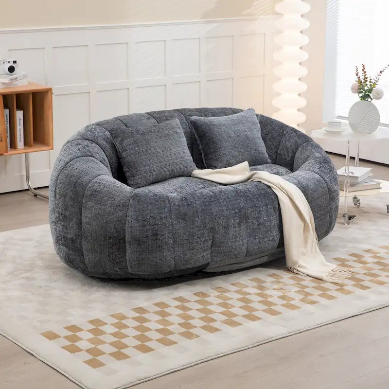 GDFStudio – Dwuosobowa sofa Laurel z szenilu, z pianką o wysokiej gęstości i wyjątkowym komfortem