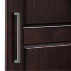 Palace Imports 100% szafa trzydrzwiowa Cosmo z litego drewna, z drzwiami z litego drewna lub lustrzanymi