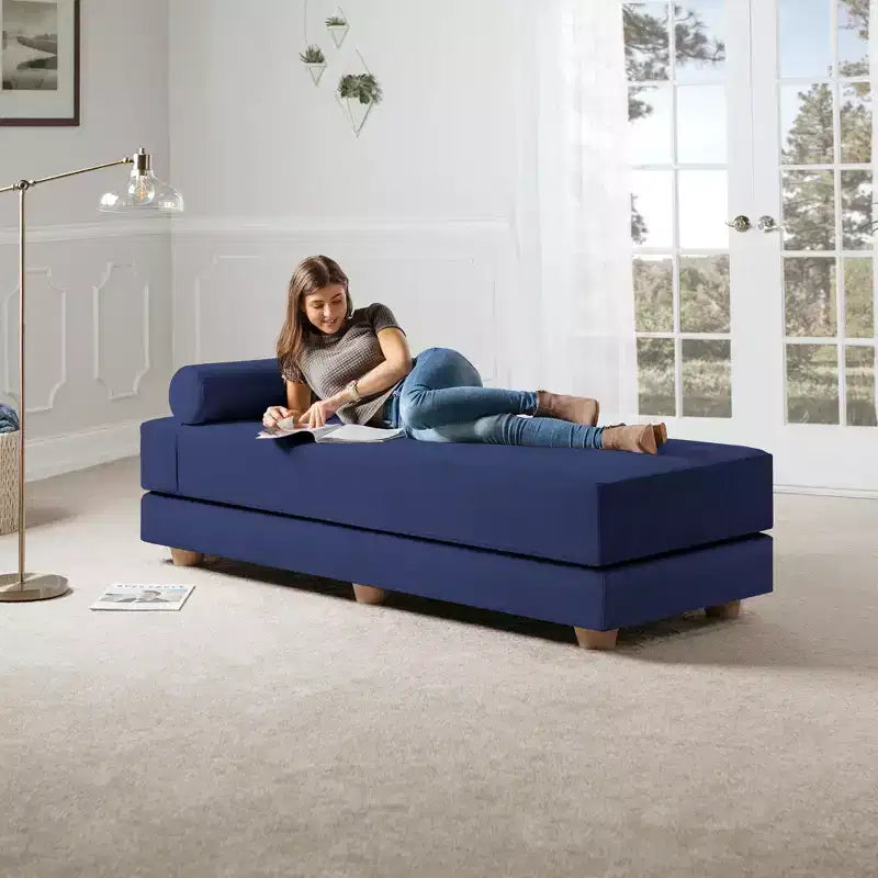 Leżanka / Rozkładana sofa dwuosobowa – mikrowelur