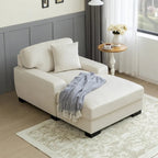 Nowoczesna sofa z funkcją spania typu chaise longue w stylu mid-century, o powiększonych wymiarach, z poduszką
