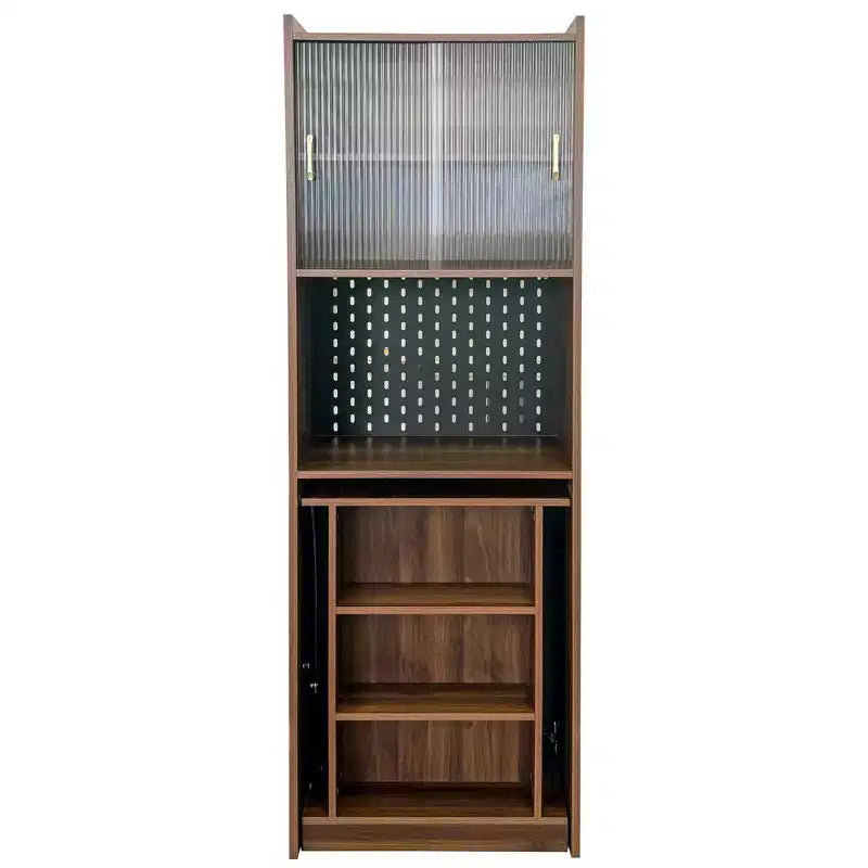 GDFStudio Sinclair Modern 36-calowy składany stół do nauki z drewna z miejscem do przechowywania