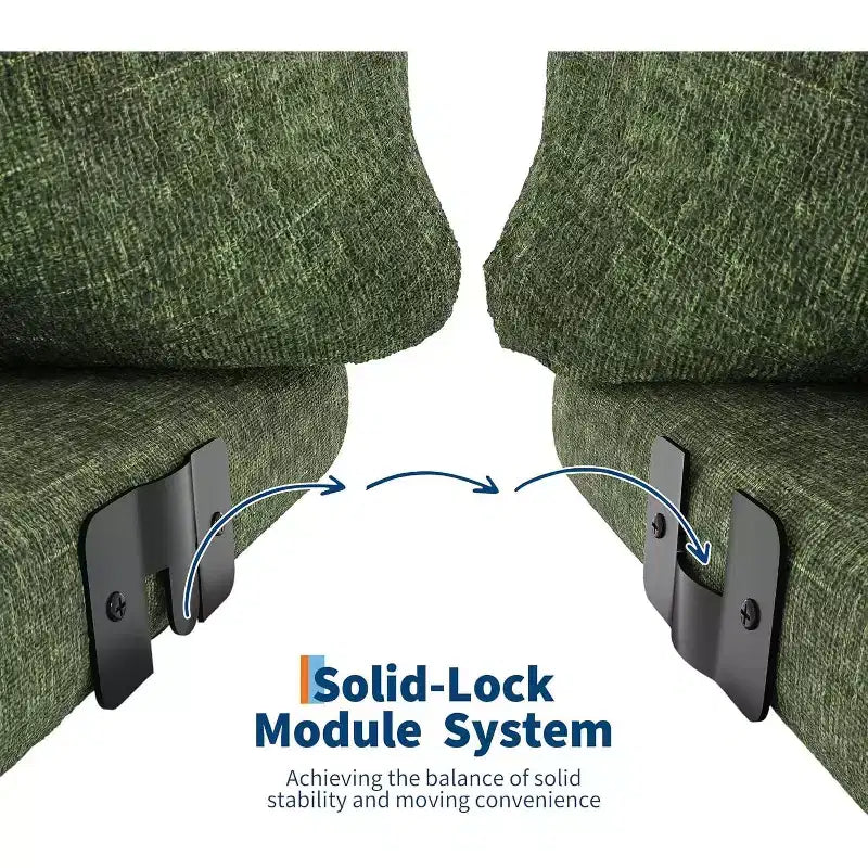 Modułowa dwuosobowa sofa z tkaniny szenilowej, sofa typu "cloud" z pianką o wysokiej sprężystości, sofa bezstelażowa do małych wnętrz
