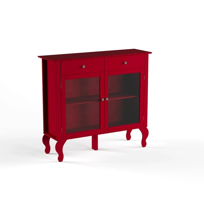 Komoda/buffet Copper Grove Rawdon z przeszklonym frontem