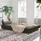 Leżanka / Rozkładana sofa dwuosobowa – mikrowelur