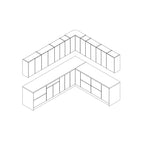 Kuchnia Kolekcja Nowoczesna Kolor Czarny Podstawa Rozmiar 10x8,5Ft Szerokość - 102x120