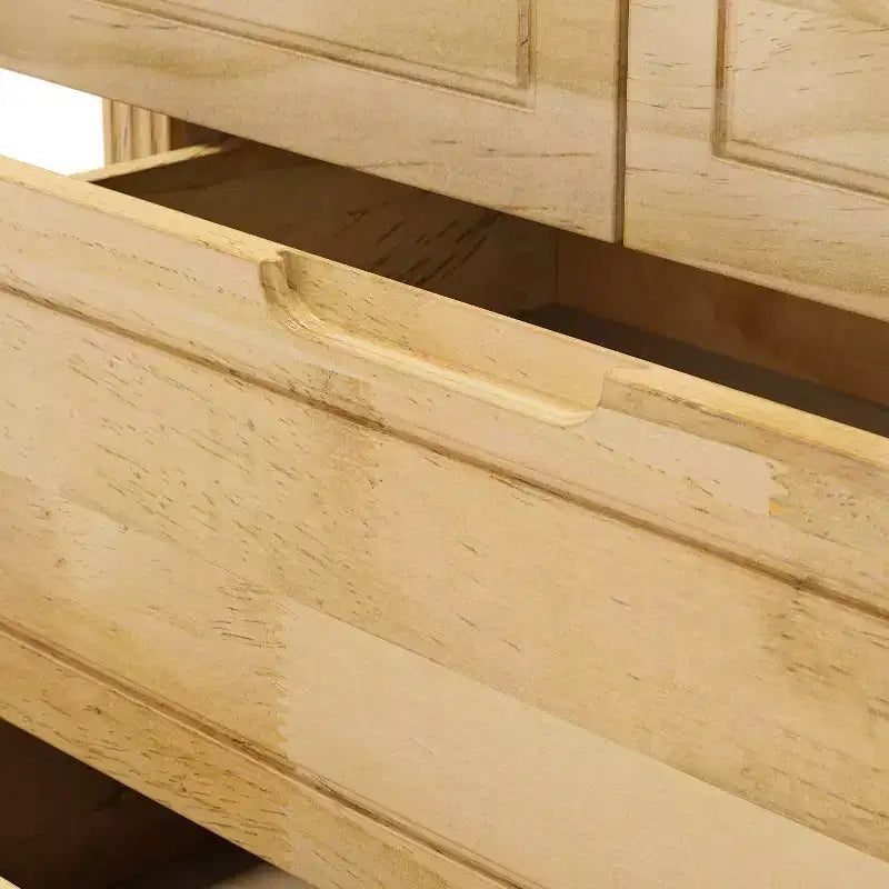 Homsee Łóżeczko do przewijania i komoda z litego drewna sosnowego: Zdejmowana stacja przewijania, szufladowy schowek, niezbędny mebel do pokoju dziecięcego 2 w 1 dla rodziców