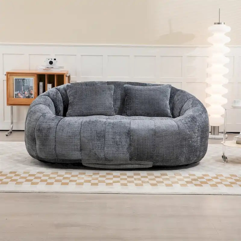 Szenilowy fotel typu pufa typu "lazy sofa"