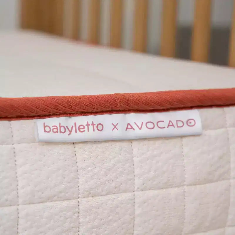 Babyletto Babyletto x Avocado Organiczny materac do łóżeczka niemowlęcego 2-stopniowy i w 100% nietoksyczny - Biały