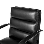 Glitzhome Skórzane Krzesło Biurowe Regulowane Obrotowe z Podłokietnikami Ergonomiczny Design