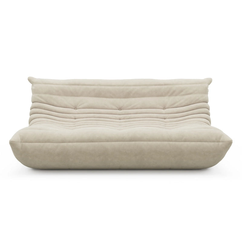 3-osobowa narożna sofa podłogowa z materiału zamszowego do salonu