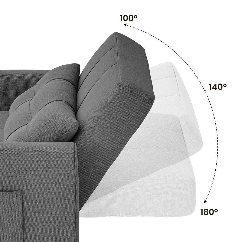 Wielofunkcyjna sofa 3 w 1 z funkcją spania, rozkładany fotel, składane łóżko do salonu