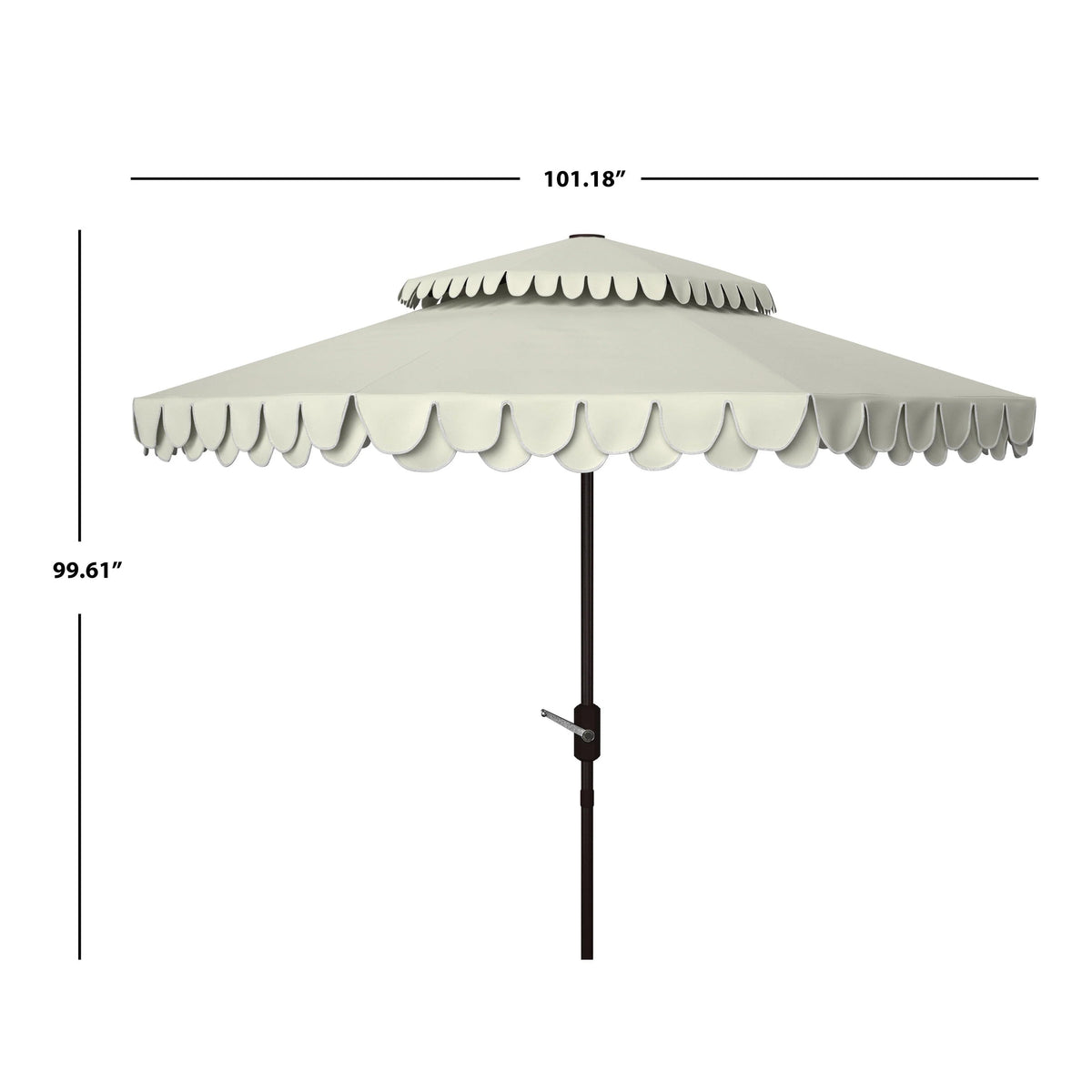 Parasol ogrodowy SAFAVIEH Kjerstin z podwójnym daszkiem, 9 stóp