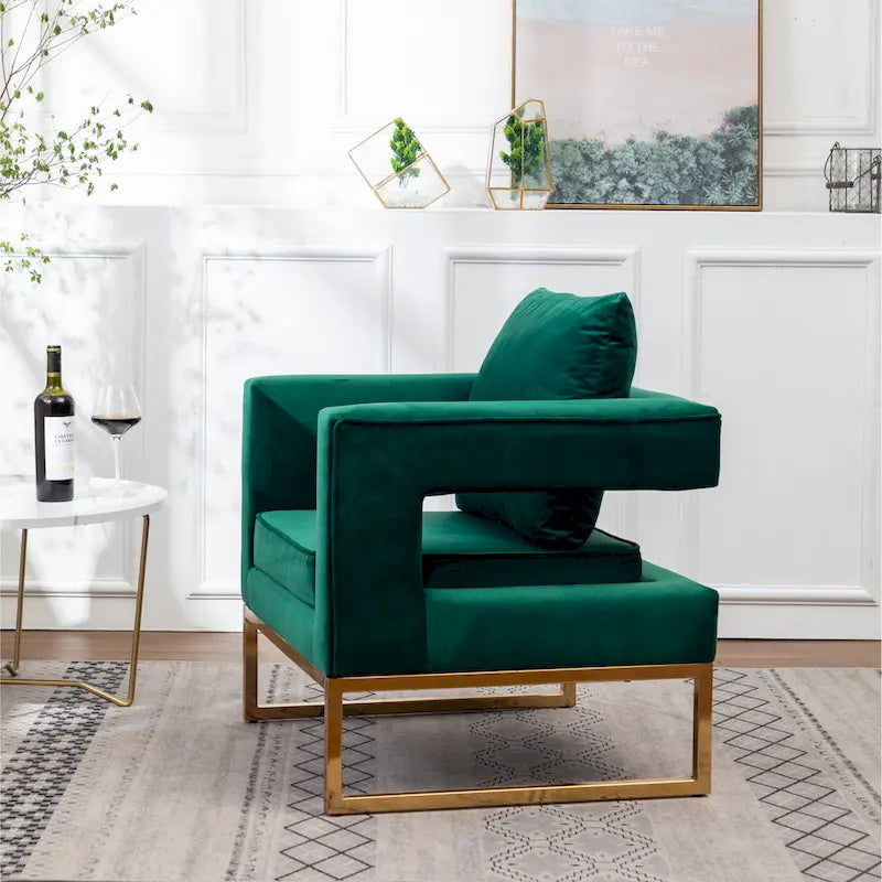 Nowoczesny tapicerowany fotel akcentowy Roundhill Furniture Lenola