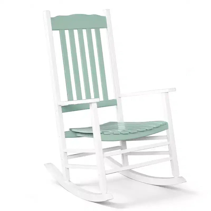 Karl Home | 24-calowy bujany fotel tarasowy z litego drewna