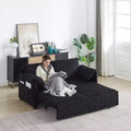 64,5-calowa rozkładana sofa 3 w 1 z sztruksu z funkcją spania