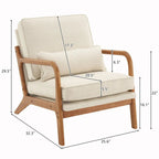 Tapicerowany fotel w stylu Mid-Century Modern
