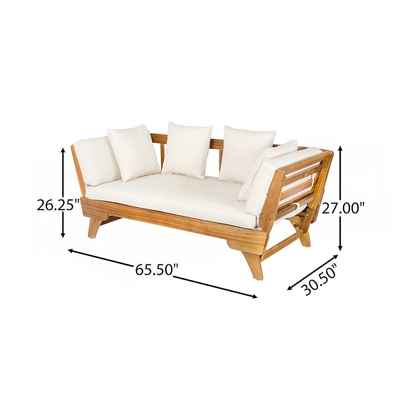 Sofa wypoczynkowa typu daybed na taras zewnętrzny