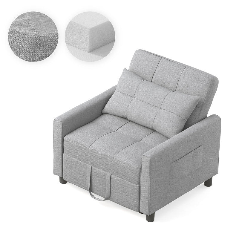 Wielofunkcyjna sofa 3 w 1 z funkcją spania, rozkładany fotel, składane łóżko do salonu