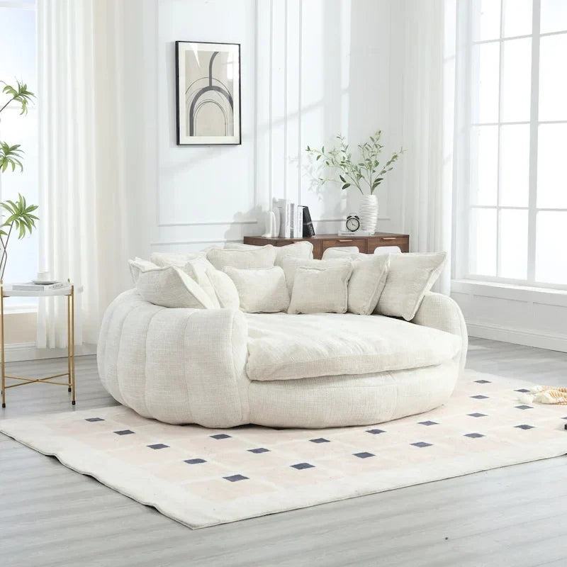Wygodna dwuosobowa sofa z funkcją spania typu Loaf, duża sofa z funkcją spania i podłokietnikami