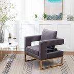 Nowoczesny tapicerowany fotel akcentowy Roundhill Furniture Lenola