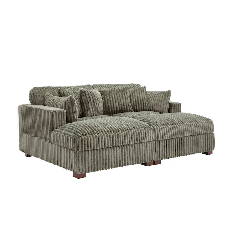 Modułowa narożna sofa tapicerowana do salonu i sypialni
