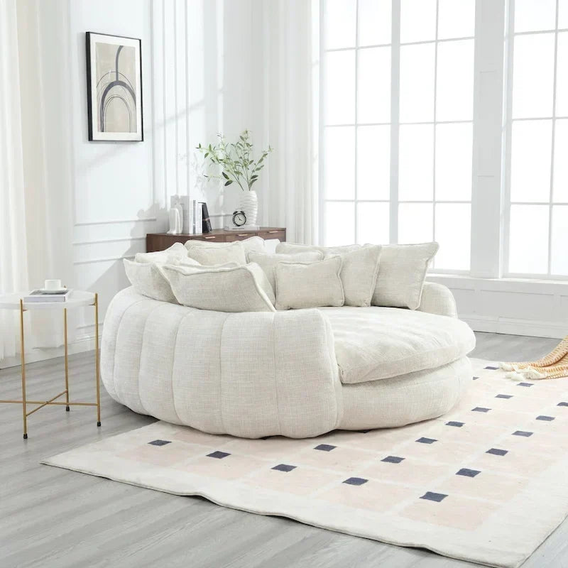 Wygodna dwuosobowa sofa z funkcją spania typu Loaf, duża sofa z funkcją spania i podłokietnikami