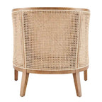 Fotel wypoczynkowy Tillman z lnu i rattanu