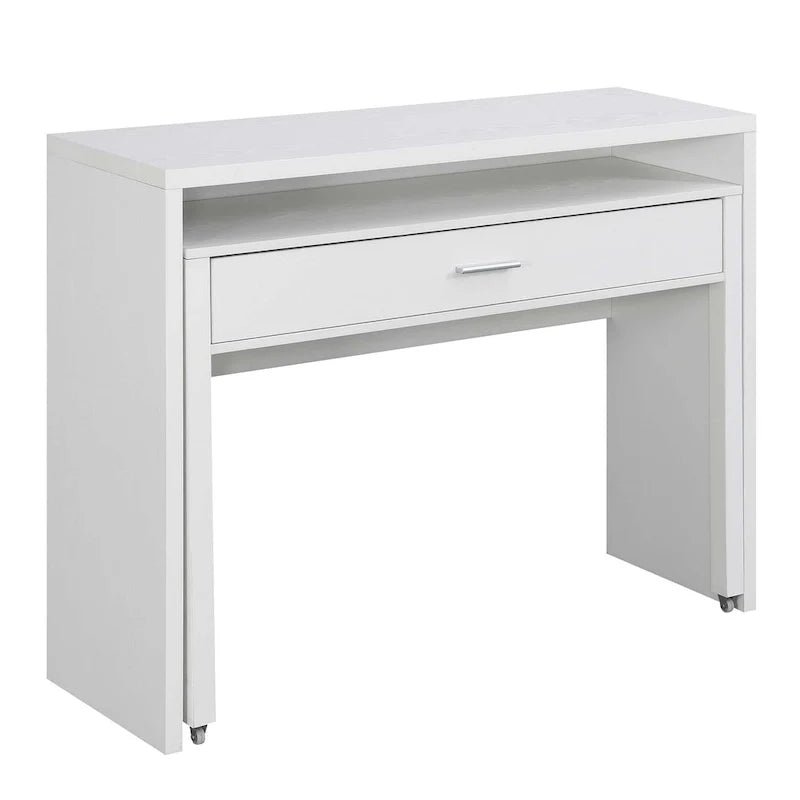 Konsole/biurko wysuwane Newport JB z szufladą i podestem Convenience Concepts