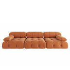 Modułowa sofa 3-osobowa z aksamitu z możliwością zmiany układu