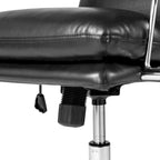Glitzhome Skórzane Krzesło Biurowe Regulowane Obrotowe z Podłokietnikami Ergonomiczny Design