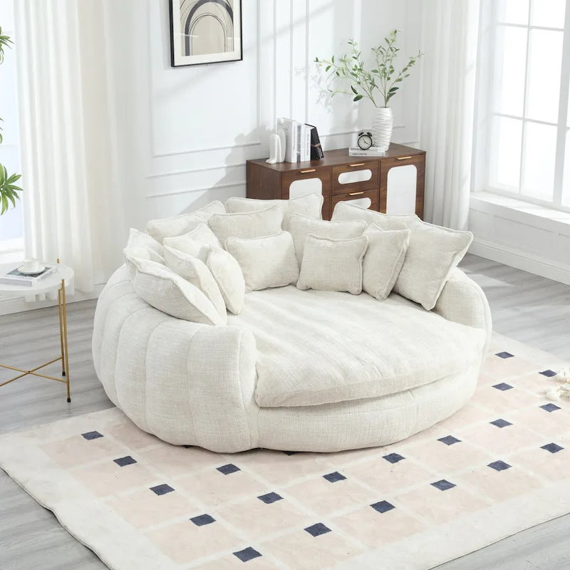 Wygodna dwuosobowa sofa z funkcją spania typu Loaf, duża sofa z funkcją spania i podłokietnikami