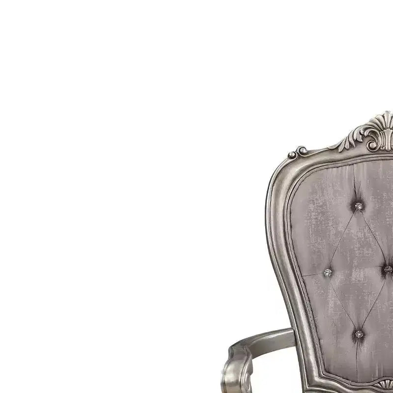 23.25 Krzesło do jadalni Ariadne Welurowe & Antyczne Platynowe Wykończenie - Acme Furniture
