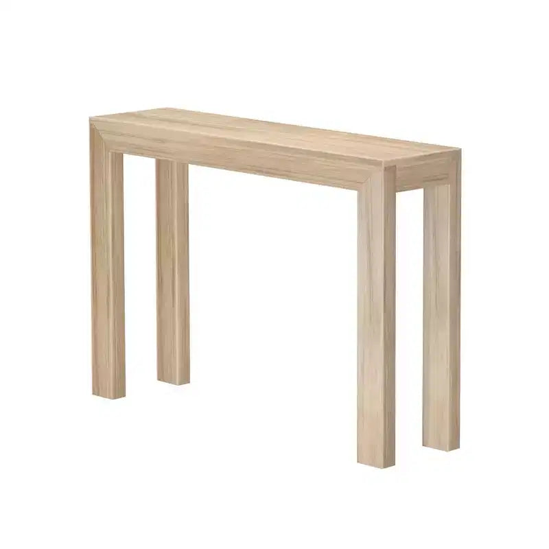Plank+Beam 46 Nowoczesna Konsola z Litego Drewna, Wąska Stolik Przedpokojowy, Za Kanapę