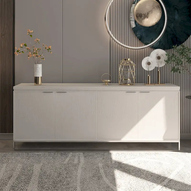 Drewniana 4-drzwiowa szafka ozdobna Clihome Furniture