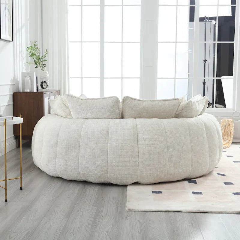Wygodna dwuosobowa sofa z funkcją spania typu Loaf, duża sofa z funkcją spania i podłokietnikami