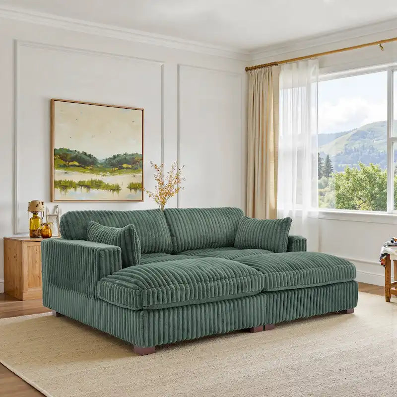 Modułowa narożna sofa tapicerowana do salonu i sypialni