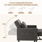 Wielofunkcyjna sofa 3 w 1 z funkcją spania, rozkładany fotel, składane łóżko do salonu