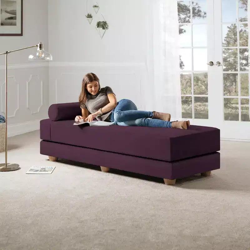 Leżanka / Rozkładana sofa dwuosobowa – mikrowelur
