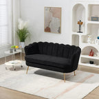 Mała dwuosobowa sofa do pokoju ze złotymi metalowymi nogami - 2 miejsca