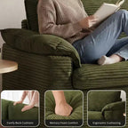 Sofa dwuosobowa Dyonery 86 Cloud, głębokie siedzisko i szerokie poduszki podłokietników, solidna rama, ergonomiczna i przewiewna konstrukcja