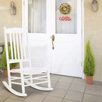 Karl Home | 24-calowy bujany fotel tarasowy z litego drewna