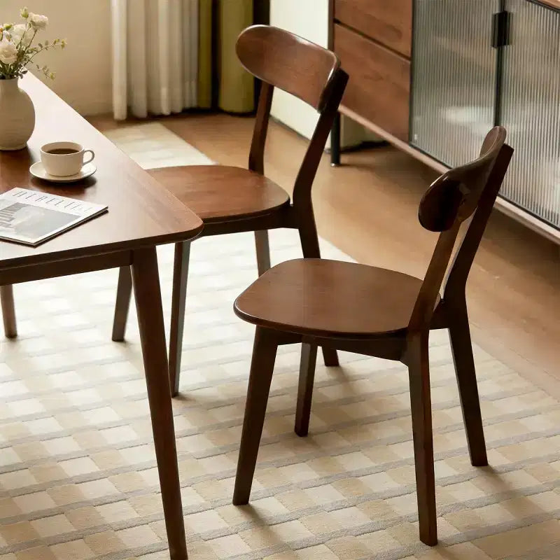 Zestaw 2 krzeseł do jadalni Mid-Century Modern z litego drewna, krzesła kuchenne do jadalni, restauracji lub salonu – Panipeachy