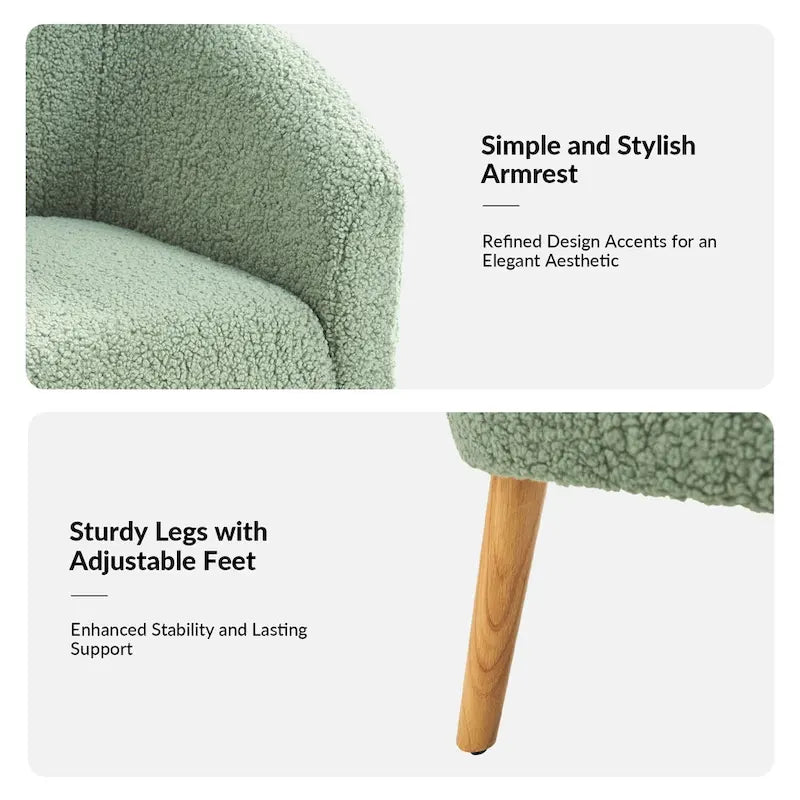 Zestaw 2 foteli Sheila Modern 30 W Boucle z nogami z litego drewna od HULALA HOME