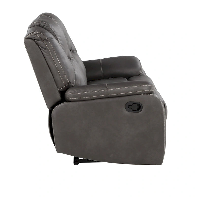 Dwuosobowa sofa rozkładana ręcznie Steve Silver Kameryn ze skóry ekologicznej