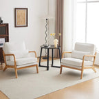 Tapicerowany fotel w stylu Mid-Century Modern