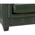 Sofa Chesterfield Hancock z włoskiej skóry licowej z pikowaniem – 31 wys. x 86 szer. x 40 gł.